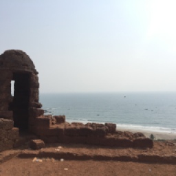 View over the Vagator beach from Chapora Fort